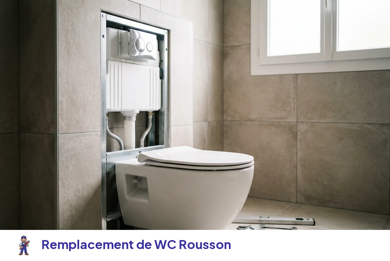 Remplacement de WC à Rousson