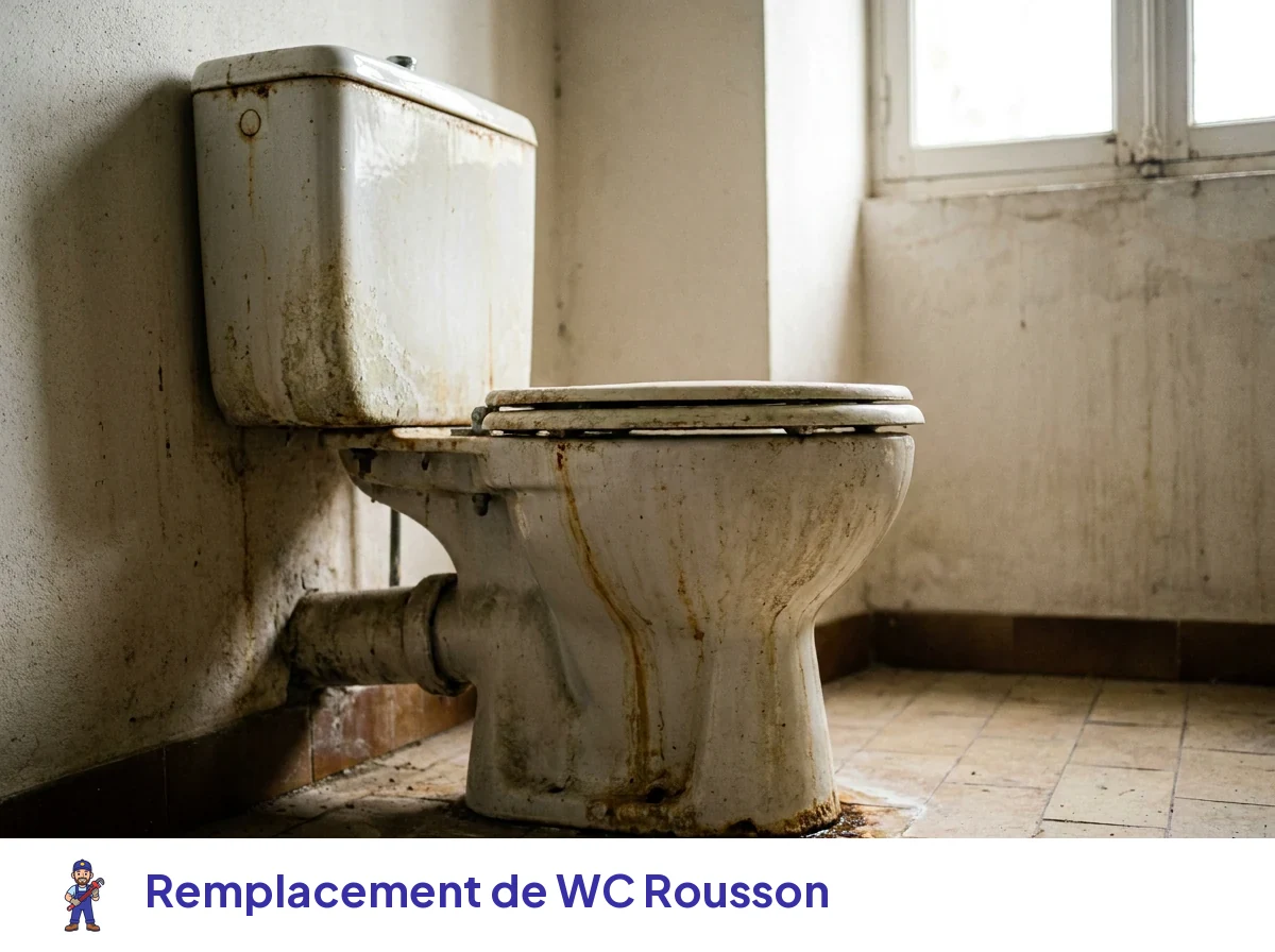 Remplacement de WC à Rousson
