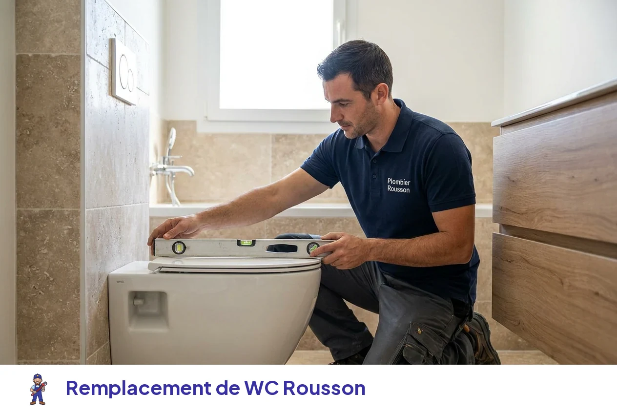 Remplacement de WC à Rousson